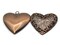 26mm Filigree Heart Antique Copper Tone Brass Locket Charm Diffuser Pendant